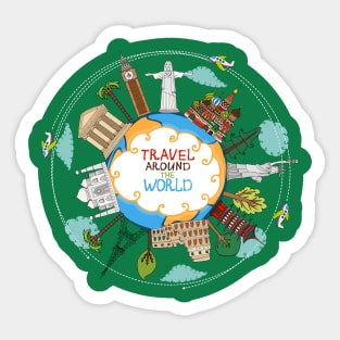 Travel Around The World Sticker